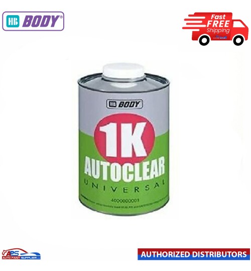HB BODY Clear Lacquer 1K Clearcoat Acrylic 1 LTR READY TO USE